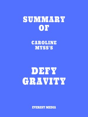 cover image of Summary of Caroline Myss's Defy Gravity